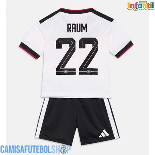 Camisa de time de futebol Alemanha David Raum #22 Replicas 1º Equipamento Infantil Mundo 2026 Manga Curta (+ Calças curtas)